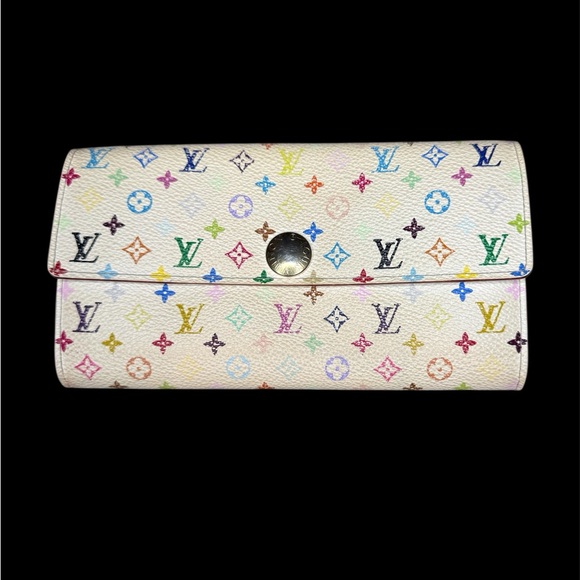 Louis Vuitton Handbags - Louis Vuitton White Multicolor Monogram Canvas Continental Wallet